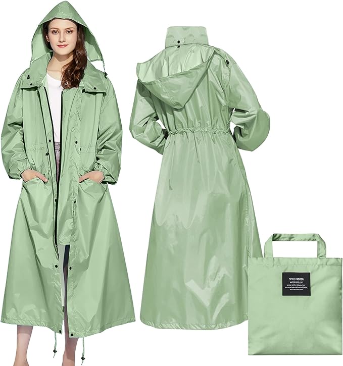 long rain coats for women.