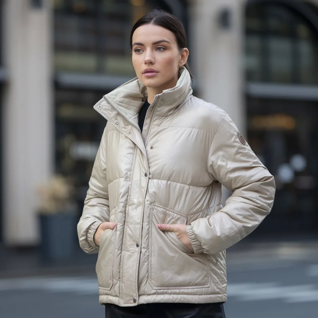 lightweight puffer jacket for women​